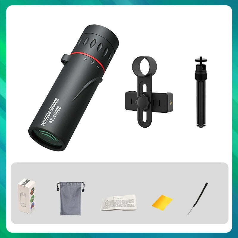 ๐ญ 50% OFF NOW! โจ Outdoor Portable Monocular Telescope - 12x50 High Definition with Smartphone Adapter for Adventures ๐๐ฑ