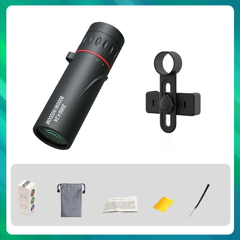 🔭 50% OFF NOW! ✨ Outdoor Portable Monocular Telescope - 12x50 High Definition with Smartphone Adapter for Adventures 🌄📱