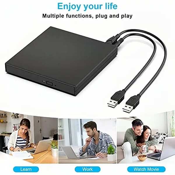 💿No Disc Drive on Your Laptop? Now You Do! External CD/DVD Burner 50% OFF📀