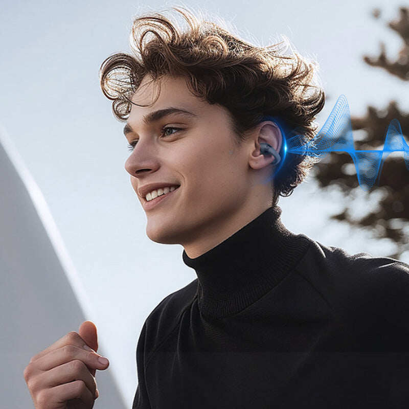 🔥2025 HOT SALE🔥🎧Ear Clip-on Smart Color Screen Intelligent Translation Headset🎧