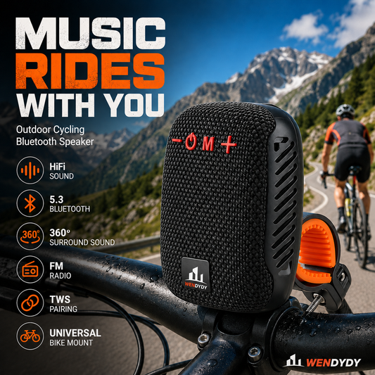 🚴‍♂️🎵 Waterproof Bike Bluetooth Speaker – IPX5, TWS stereo, hands‐free calls. Secure mount, 70m range. Ride with beats! 🔊✨