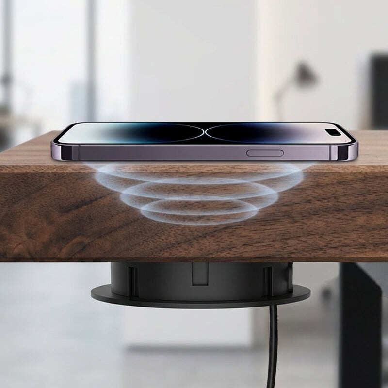 🔥Super Convenient 🔥 Under-Desk Hidden Wireless Charger