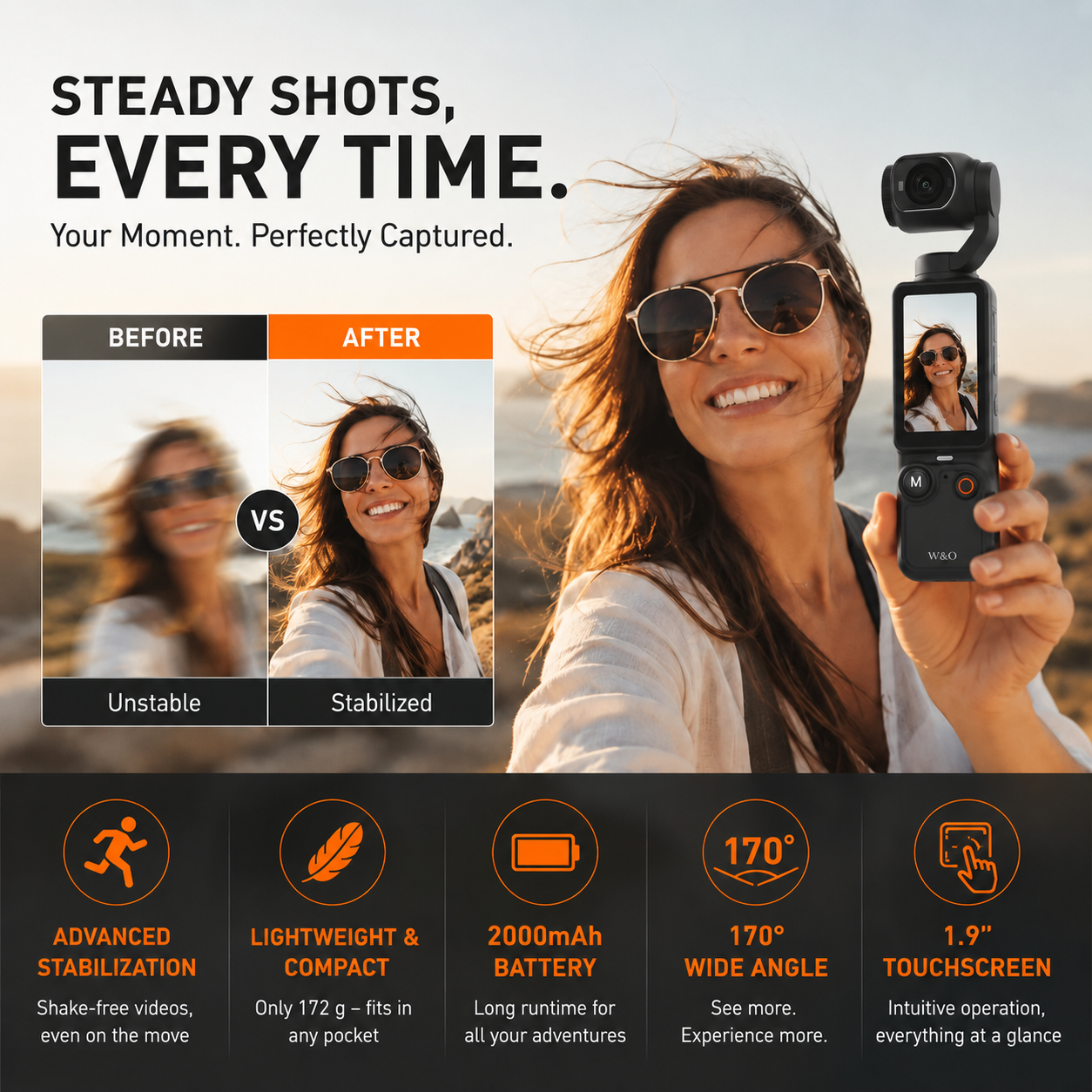 📸✨ [Limited Edition – 50% Off]Pocket camera with flip-up display – Take perfect selfies 📱💄 and share them instantly, no editing required