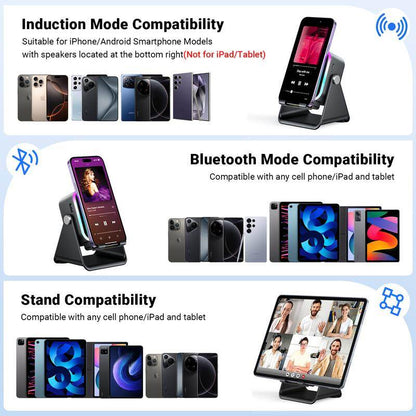 💎 50% OFF 5-IN-1 WIRELESS SPEAKER STAND! 💎 Induction Audio, Phone Holder & Ambient Light