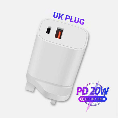 ⚡20W Fast Charger Dual-port Power Adapter