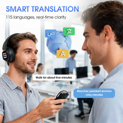 🎧 50% OFF NOW! ✨ AI Bluetooth Headphones - Smart LCD Display & Voice Assistant with Premium Sound Quality for Music & Calls 📱✨