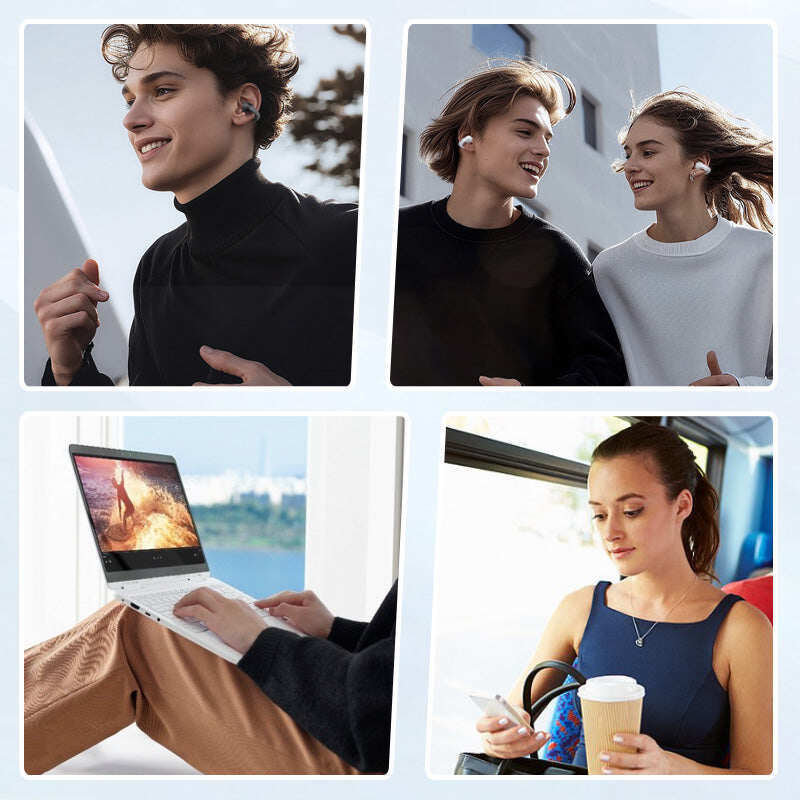 🔥2025 HOT SALE🔥🎧Ear Clip-on Smart Color Screen Intelligent Translation Headset🎧