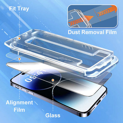 (iPhone 16 is coming!)💥Limited time 50% off🔥 iPhone Tempered Anti-Peeking Screen Protector - No Bubbles No Dust