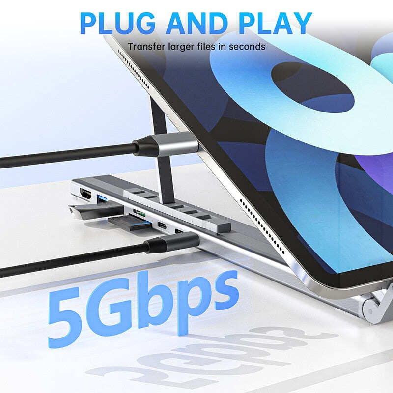 💥Limited-time offer-USB-C Docking Station Laptop Stand with 4K HDMI