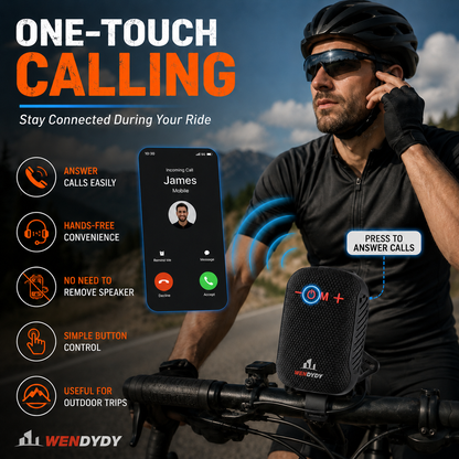 🚴‍♂️🎵 Waterproof Bike Bluetooth Speaker – IPX5, TWS stereo, hands‐free calls. Secure mount, 70m range. Ride with beats! 🔊✨