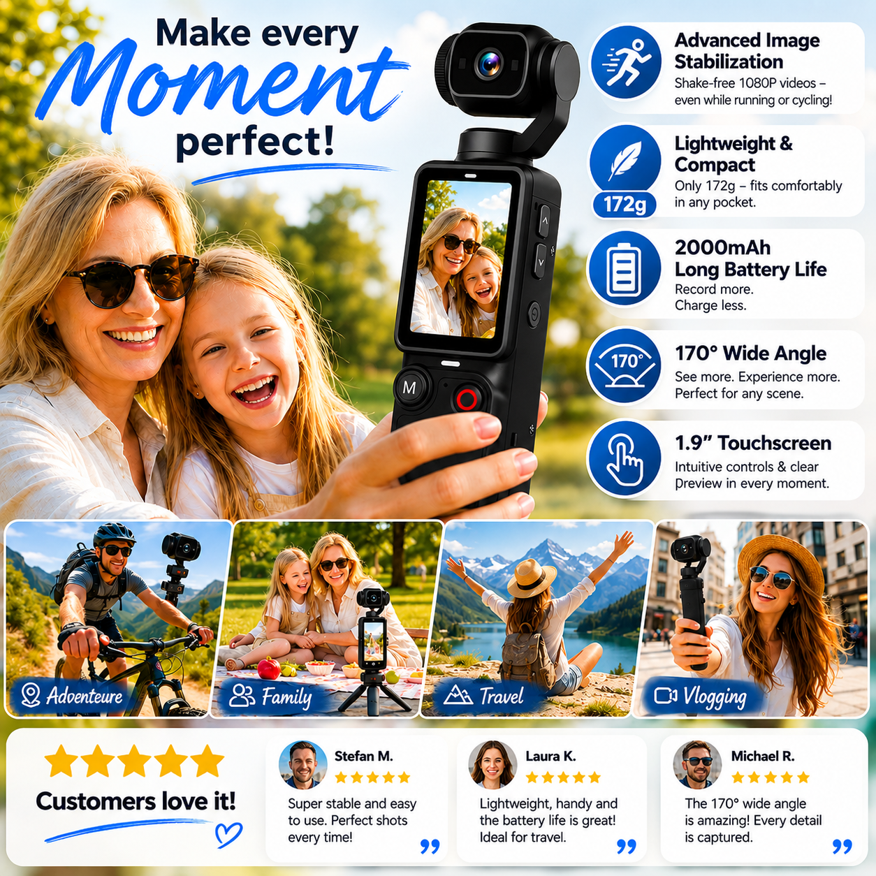 📸✨ [Limited Edition – 50% Off]Pocket camera with flip-up display – Take perfect selfies 📱💄 and share them instantly, no editing required