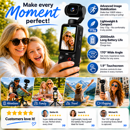 📸✨ [Limited Edition – 50% Off]Pocket camera with flip-up display – Take perfect selfies 📱💄 and share them instantly, no editing required