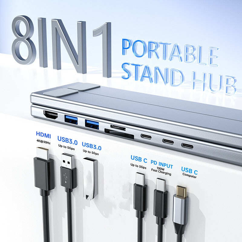 USB-C Docking Station Laptop Stand with 4K HDMI