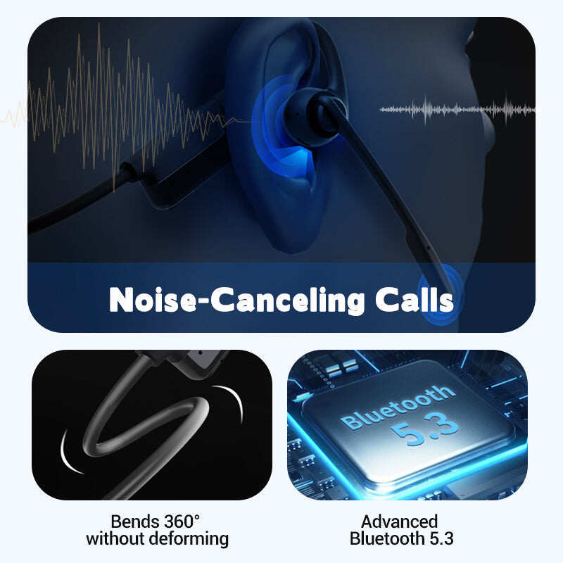 🎁Hot Sale Promotion 49% OFF🔥 Open Air Conduction Wireless Bluetooth Headset with Microphone