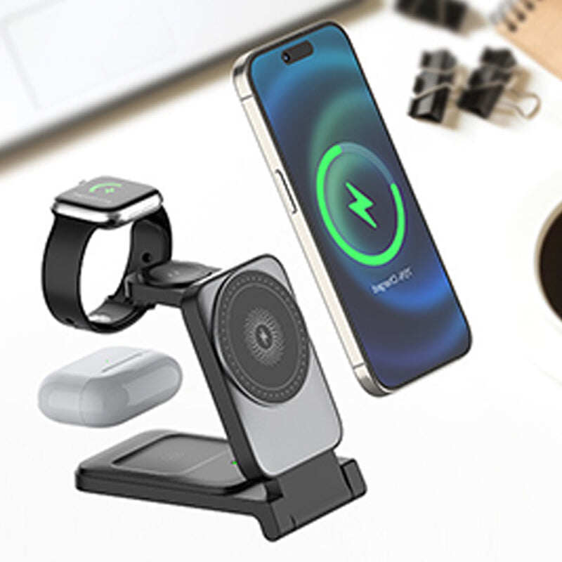 🔥Hot Sale Deals-3-in-1 Foldable Magnetic Wireless Charger
