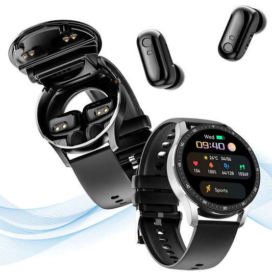 💖Limited Sale 50% OFF💖⌚2 IN 1 SMARTWATCH WITH EARPHONES